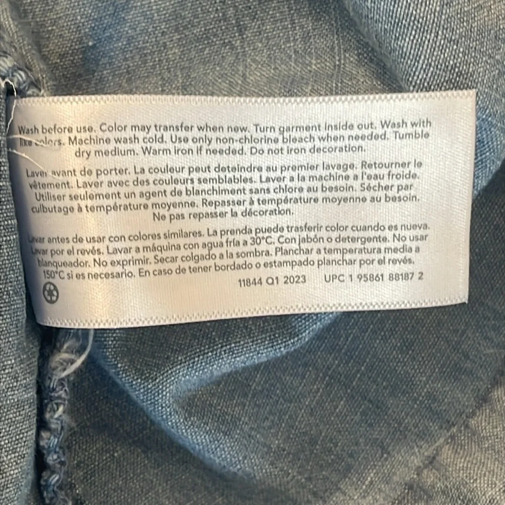 Carter’s Classics Denim Dress Button Front w/Collar Size 7/7A